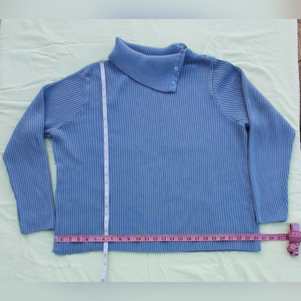 Womens Sweater Button Up Shoulder for Turtleneck or Off the Shoulder
